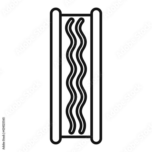 Soundproof wall icon, outline style