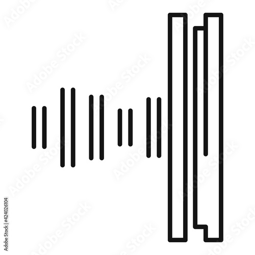 Soundproofing studio icon, outline style