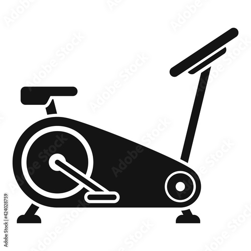 Exercise bike device icon, simple style