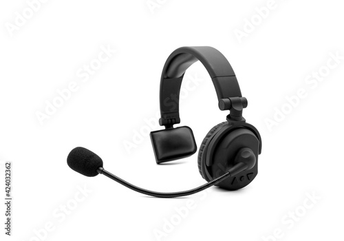 Helpdesk headset isolated on white background - Call center 