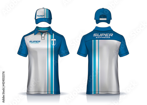 Corporate Work Shirts,t-shirt and cap templates design. uniform for company.