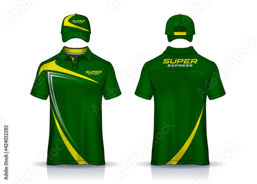 Corporate Work Shirts,t-shirt and cap templates design. uniform for company.