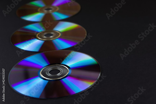 multi-colored and colorful CD