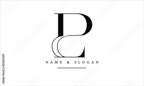 PL, LP, P, L abstract letters logo monogram