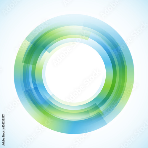 Geometric frame from circles, vector abstract background, wallpaper