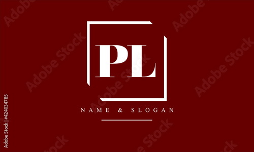 PL, LP, P, L abstract letters logo monogram