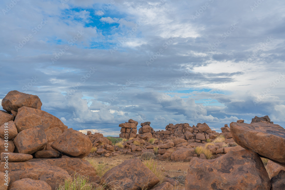 Massive Dolerite Rock Formations at Giant's Playground near Keetmanshoop, Namibia