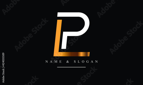 PL, LP, P, L abstract letters logo monogram