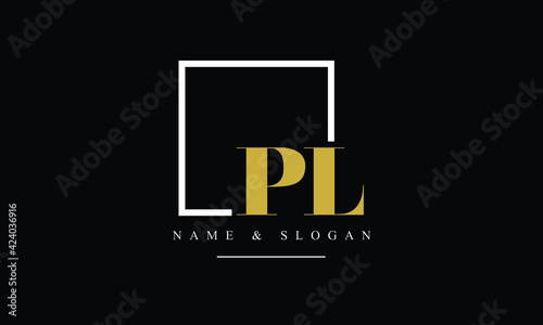PL, LP, P, L abstract letters logo monogram