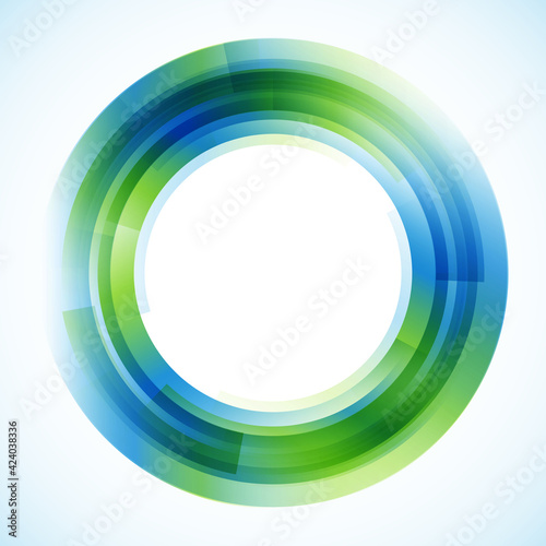 Geometric frame from circles, vector abstract background, wallpaper