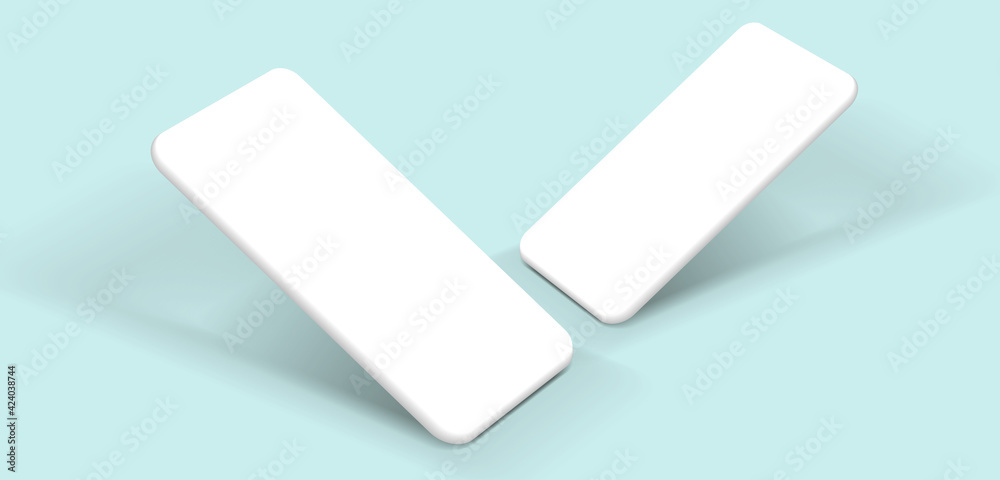 Minimalist modern clay mockup smartphones. Vector EPS. Minimalist modern clay mockup smartphones. Vector EPS.