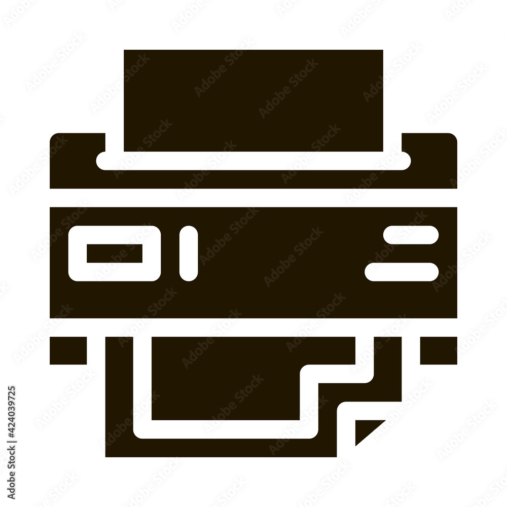 sheet printed by printer icon vector illustration sheet printed by printer icon vector illustration