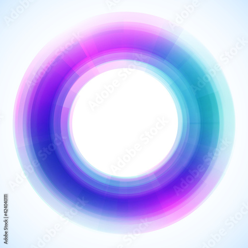 Geometric frame from circles, vector abstract background, wallpaper