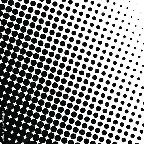 Black halftone background. Black polka dot. Halftone patterns. Modern Halftone Background, backdrop, texture, pattern. Vector illustration.