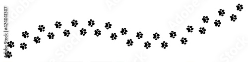 ngi1186 NewGraphicIcon ngi - german - Katzenspuren: Die Pfoten von Katzen . english - paw print - cat tracks . the paws of cats . banner icon - isolated on white background . 4to1 xxl g10426