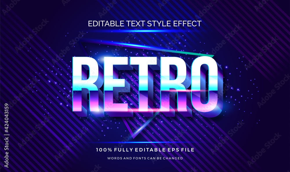 Editable text style effect .  vector design template.	
