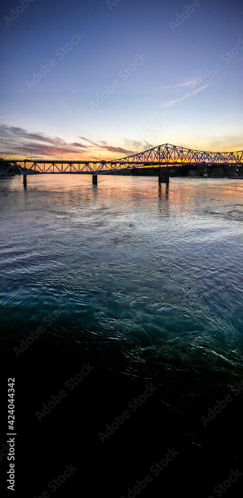 Sunset on the Tennessee River in Florence Alabama