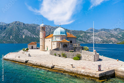 Church of Our Lady of the Rocks near Perast, Kotor Bay, Montenegro photo