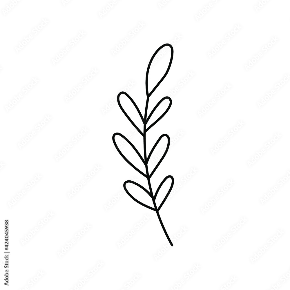 doodle with plants, foliage, grass, branch. Linear vector illustration. hand drawn style symbols and objects . simple, black drawing for sticker, decor, postcard, icon, coloring page, logo doodle with plants, foliage, grass, branch. Linear vector illustration. hand drawn style symbols and objects . simple, black drawing for sticker, decor, postcard, icon, coloring page, logo