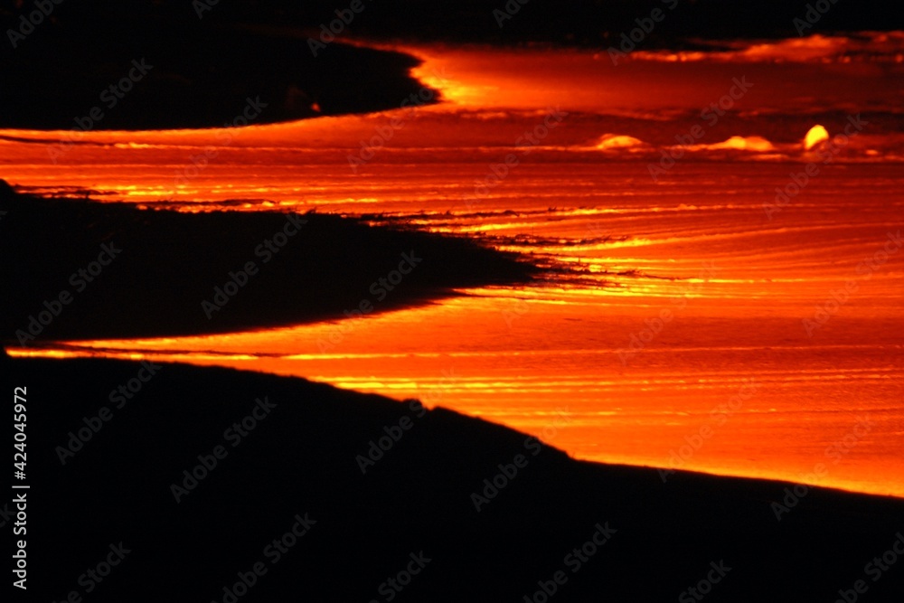 Coulées de lave du volcan Kilauea à Hawaii