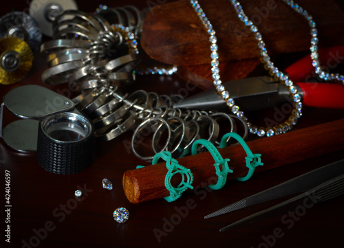 Green wax mold jewelry making tools in factory