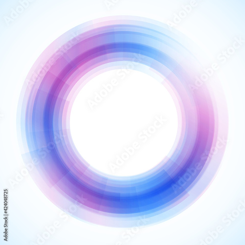 Geometric frame from circles, vector abstract background, wallpaper