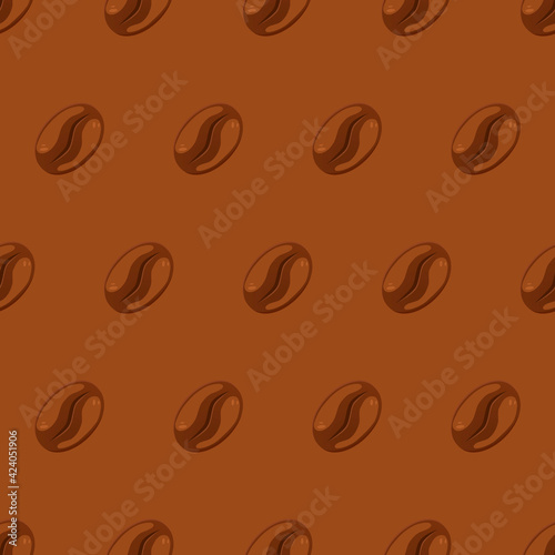 Coffee Beans Pattern. Seamless Coffee Beans Pattern.