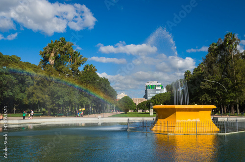 Porto Alegre, Rio Grande do Sul, Brazil, March 29 - 2021: Redemption Park, Farroupilha Park. photo