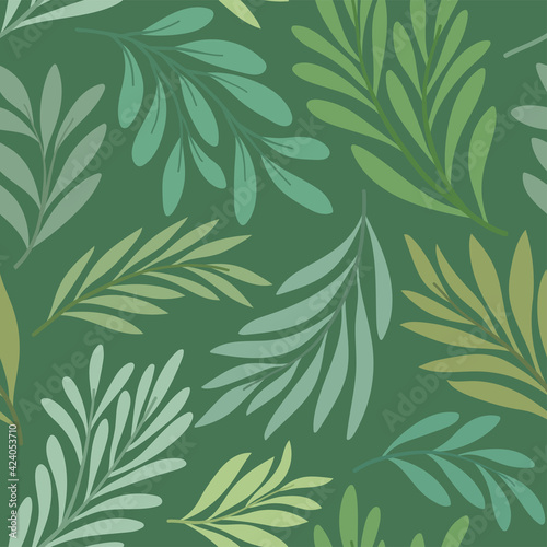 Wallpaper Mural Floral graphic vector illustration. Trendy seamless pattern with hand drawn flowers. Modern repeatable background. Torontodigital.ca