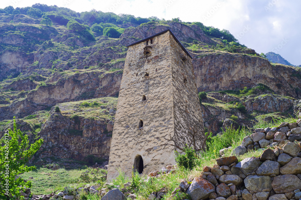 Abay-Kala Burial Tower in the village of Verkhnyaya-Balkaria