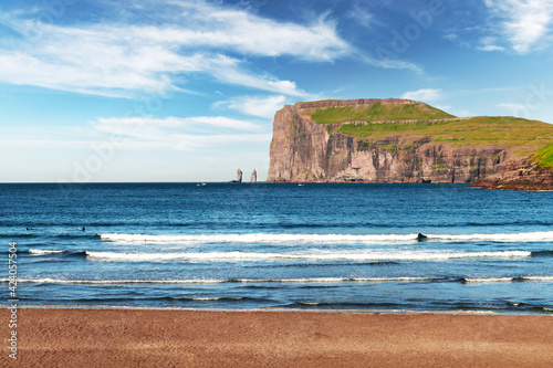 Tjornuvik beach on Streymoy island, Faroe Islands, Denmark. Landscape photography photo