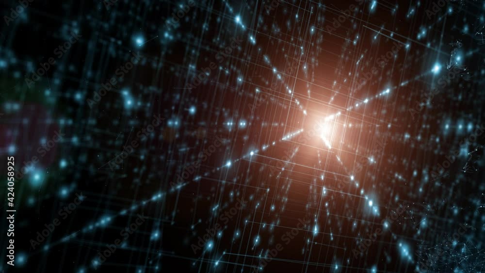 Artistic glowing digital science and technology computer network cyberspace with dots and net lines background. Artistic glowing digital science and technology computer network cyberspace with dots and net lines background.
