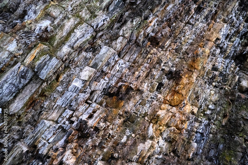 Seamless rock layers texture background close up