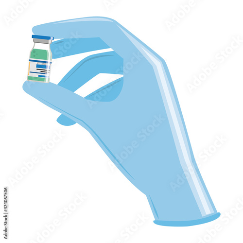 hand holds vaccine