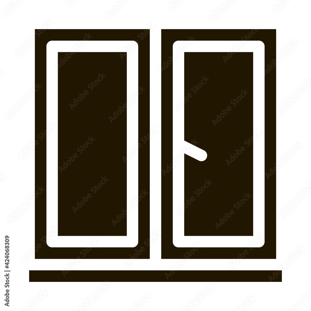 two-half window glyph icon vector. two-half window sign. isolated symbol illustration two-half window glyph icon vector. two-half window sign. isolated symbol illustration