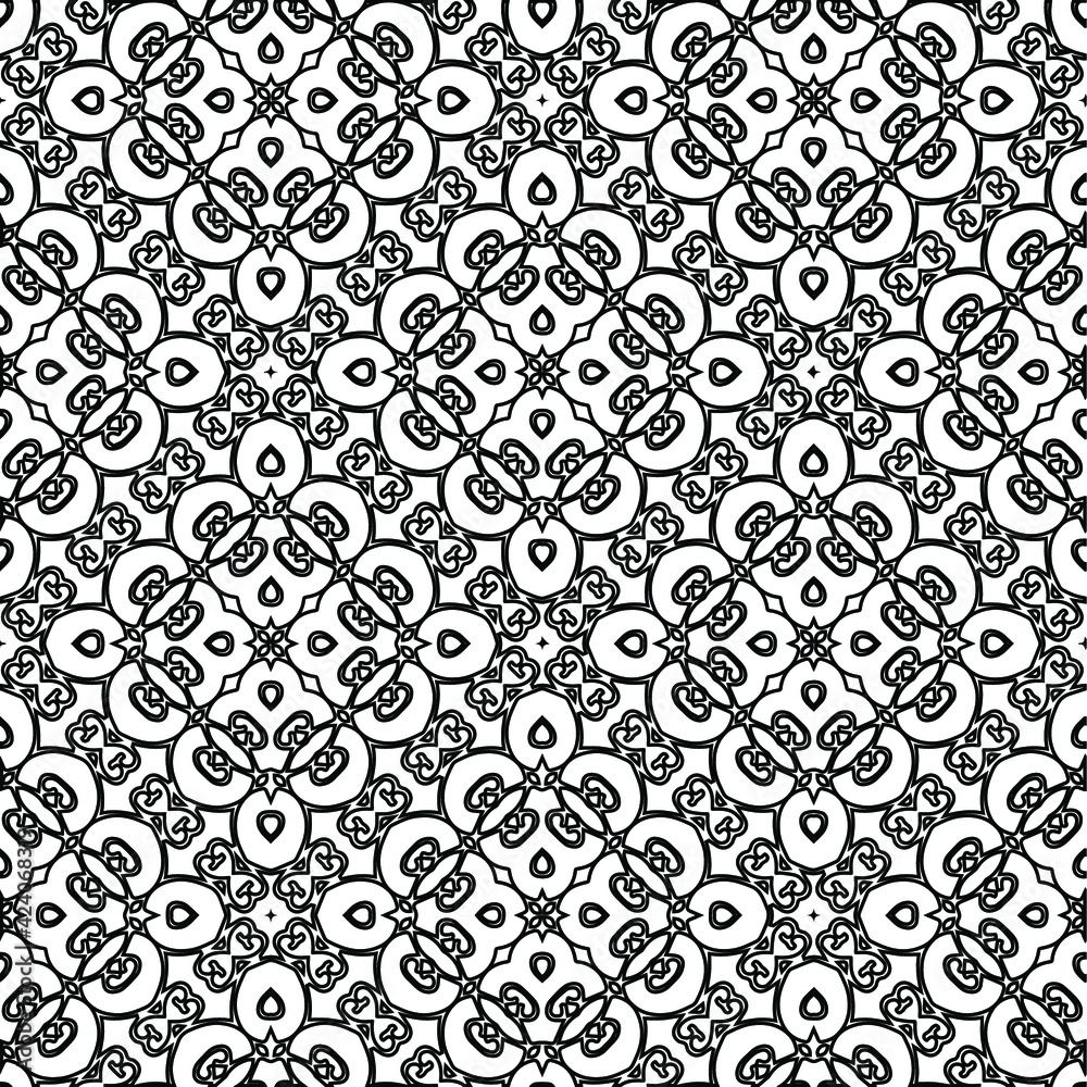 Geometric vector pattern with triangular elements. Seamless abstract ornament for wallpapers and backgrounds. Black and white colors. Geometric vector pattern with triangular elements. Seamless abstract ornament for wallpapers and backgrounds. Black and white colors.