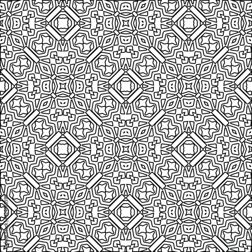 Wallpaper Mural Geometric vector pattern with triangular elements. Seamless abstract ornament for wallpapers and backgrounds. Black and white colors.  Torontodigital.ca