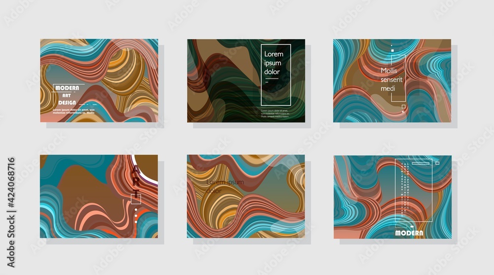 Set of horizontal a4 covers, brochure, flyer template design with abstract background Set of horizontal a4 covers, brochure, flyer template design with abstract background