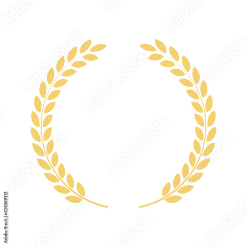 Gold laurel award icon. Applicable for awards