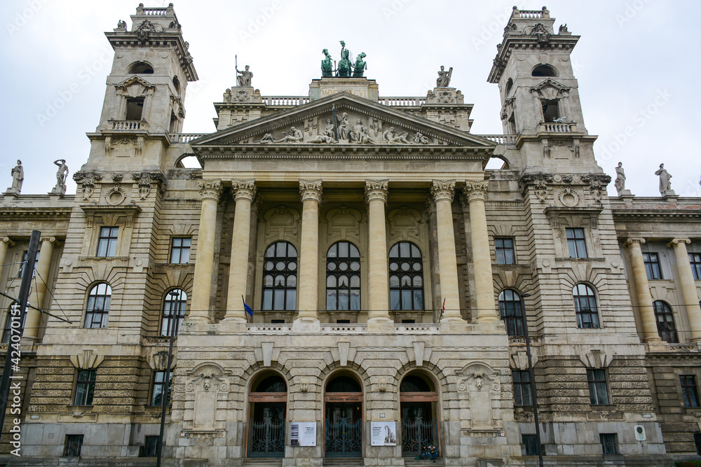 Budapest, Hungary - June 20, 2019: Museum of Ethnography in the city center