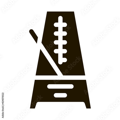 rhythm metronome glyph icon vector. rhythm metronome sign. isolated symbol illustration