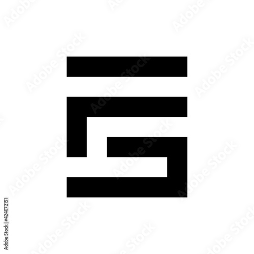 Letter FG GF logo template