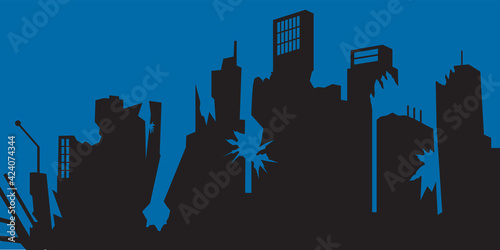 City Skyline After Bombing