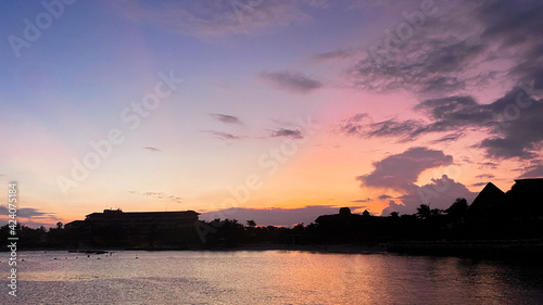 sunset over the sea