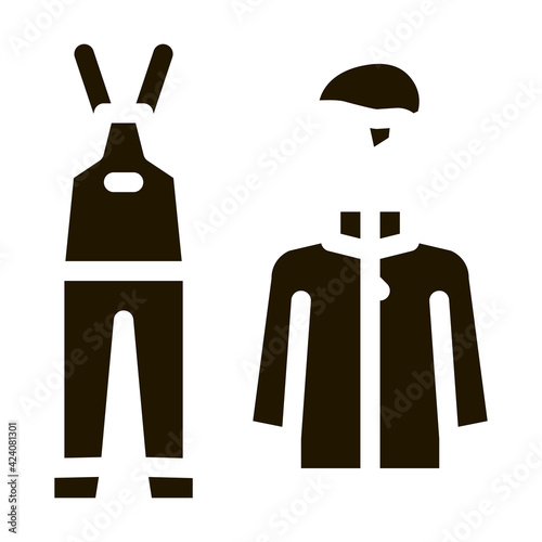 alpinism clothes glyph icon vector. alpinism clothes sign. isolated symbol illustration