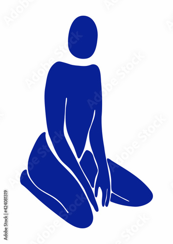 Fototapeta Matisse contemporary blue poster