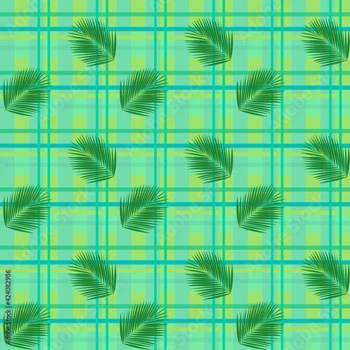 seamless pattern for designer, background, wallpaper for textile, botanical motif with green plant leaves