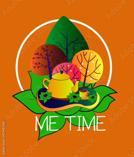 me time with tea illustrator