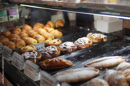 pastries in a bakery
