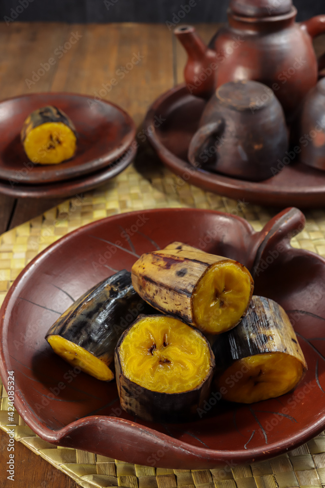 Pisang rebus or boiled banana is  traditional snack from Indonesia
